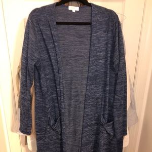 Large navy LuLaRoe Sarah sweater